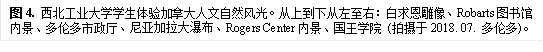 图4. kaiyun·云开官网学生体验加拿大人文自然风光。从上到下从左至右:白求恩雕像、Robarts图书馆内景、多伦多市政厅、尼亚加拉大瀑布、Rogers Center内景、国王学院 (拍摄于2018. 07. 多伦多)。